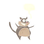 funny cartoon cat with speech bubble N10