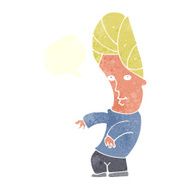 cartoon man with no worries speech bubble N10