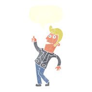 cartoon man giving thumbs up sign with speech bubble N14