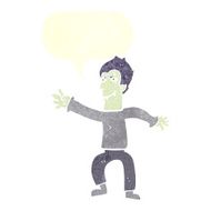 cartoon vampire man with speech bubble N117