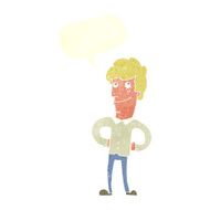 cartoon happy man with speech bubble N457