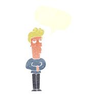 cartoon arrogant man with speech bubble N10