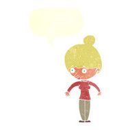 cartoon woman staring with speech bubble N30