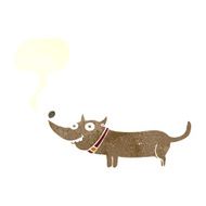 cartoon happy dog with speech bubble N76