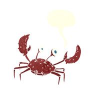 cartoon crab with speech bubble N10