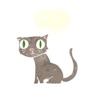 cartoon cat with speech bubble N37