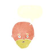 cartoon shocked man with beard speech bubble N20