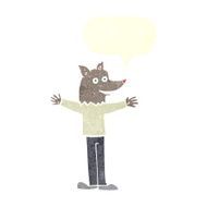 cartoon werewolf with speech bubble N26