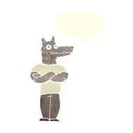 cartoon werewolf with speech bubble N27