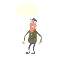 cartoon shocked man with speech bubble N107