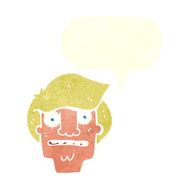 cartoon shocked face with speech bubble N16