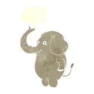 cartoon funny elephant with speech bubble N18