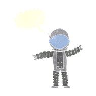 cartoon astronaut with speech bubble N123