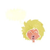cartoon woman screaming with speech bubble N10