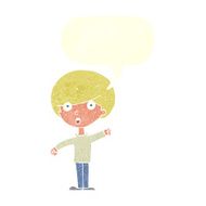 cartoon shocked boy with speech bubble N29