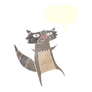 cartoon raccoon with speech bubble N8
