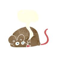 cartoon mouse with speech bubble N14
