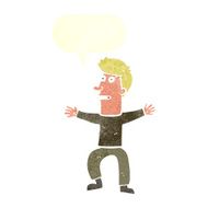 cartoon startled man with speech bubble N47