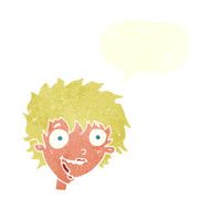 cartoon crazy excited woman with speech bubble N20