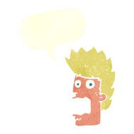 cartoon terrified man with speech bubble N217