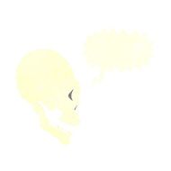 skull illustration with speech bubble N4