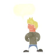 cartoon happy man with speech bubble N460