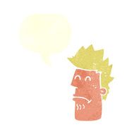cartoon man feeling sick with speech bubble N10