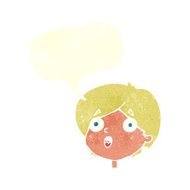 cartoon amazed expression with speech bubble N10