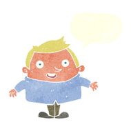 cartoon happy man with speech bubble N461