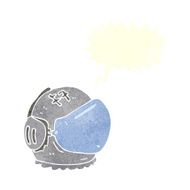 cartoon astronaut helmet with speech bubble N31