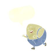 cartoon humpty dumpty egg character with speech bubble N10
