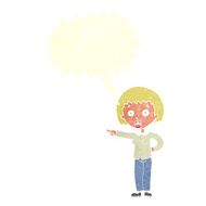 cartoon shocked woman with speech bubble N98