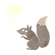cartoon squirrel with speech bubble N16