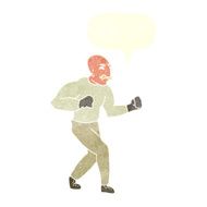 cartoon victorian boxer with speech bubble N6