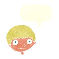 Cartoon happy boy with speech bubble N238