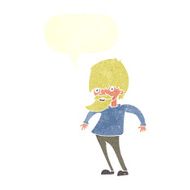 cartoon bearded man shrugging shoulders with speech bubble N10