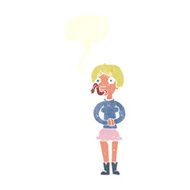 cartoon woman with snake tongue speech bubble N16