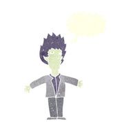 cartoon vampire with speech bubble N122