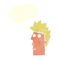 cartoon surprised face with speech bubble N14