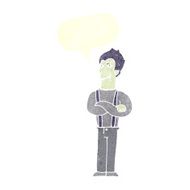 cartoon vampire with speech bubble N123