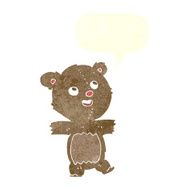 cartoon teddy bear with speech bubble N104