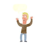 cartoon angry man with speech bubble N87