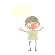 cartoon boy with positive attitude speech bubble N18
