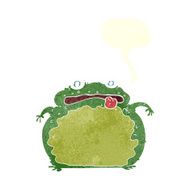 cartoon funny frog with speech bubble N19