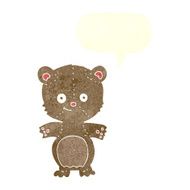cartoon teddy bear with speech bubble N105