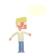 cartoon shocked man with speech bubble N108