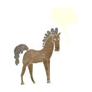 cartoon horse with speech bubble N37