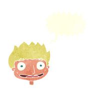 Cartoon happy boy with speech bubble N240