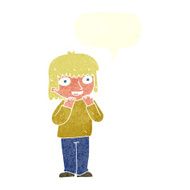 cartoon excited person with speech bubble N9