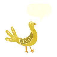 cartoon bird with speech bubble N273